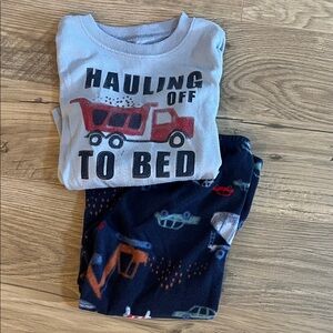Carter's Red and Blue Truck Pajama Set